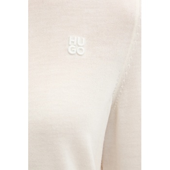 HUGO Вълнена жилетка hugo дамска в бежово от лека материя 50550984 (50550984)