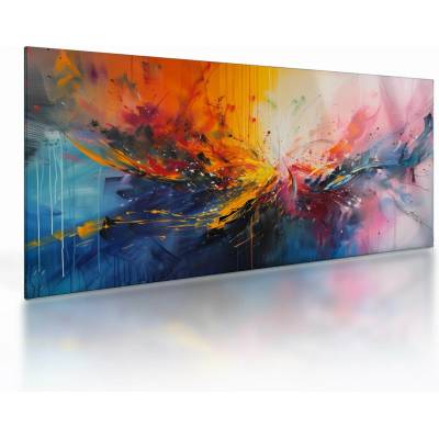 Sklenený obraz - Farebná abstrakcia, jednodielne 100x50 cm na skle