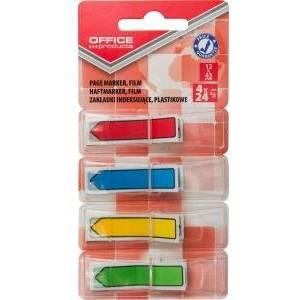 Office Products Index Bearings OFFICE PRODUCTS, PP, Arrow, 12x43mm, 4x24 cards, blister, mix colors
