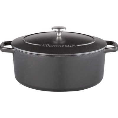 Küchenprofi BRETAGNE Oválný litinový hrnec 33 cm/7 l černý
