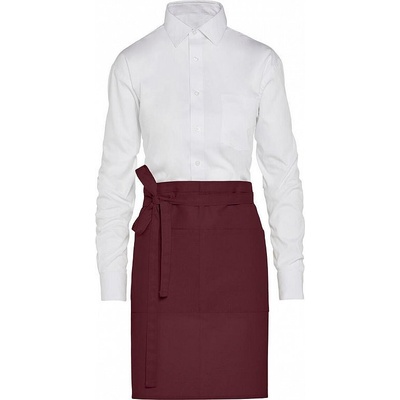 SG Accessories Bistro Ex JASSZ Bistro Krátká recyklovaná zástěra Brussels s přední kapsou Červená vínová