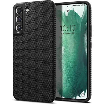 Spigen Liquid Air Case - силиконов (TPU) калъф с висока степен на защита за Samsung Galaxy S22 Plus (черен)