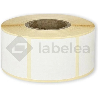 Labelea Samolepiace TERMO etikety 40x45 mm biele papierové, 1000 etikiet na rolke, Farba etikiet Biela, Vnútorný priemer dutinky 40 mm ETM040045W