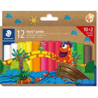 STAEDTLER Пластилин Staedtler Noris Jumbo, 12 цвята (35095-А)