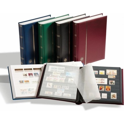 LEUCHTTURM Album na známky COMFORT, A4, 64 černých stran Barva: Zelená – Sleviste.cz