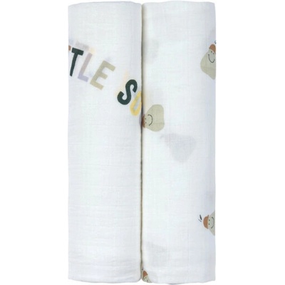 Lässig BABIES bambusové pleny Swaddle Heav. Soft 120x120 Happy Fruits pear