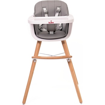 Buba Carino столче за хранене 2в1 сиво (NEW022854)