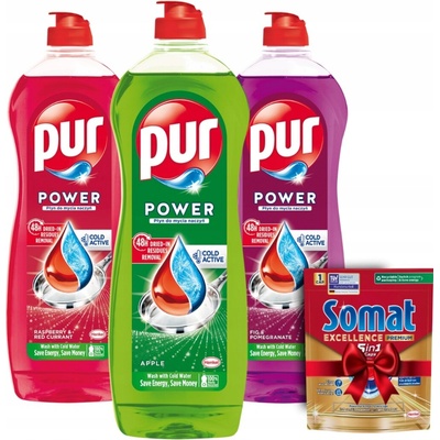 Pur Tekutý prostriedok na umývanie riadu mix 3 x 750 ml