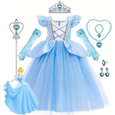 Popelka světle modré a doplňky