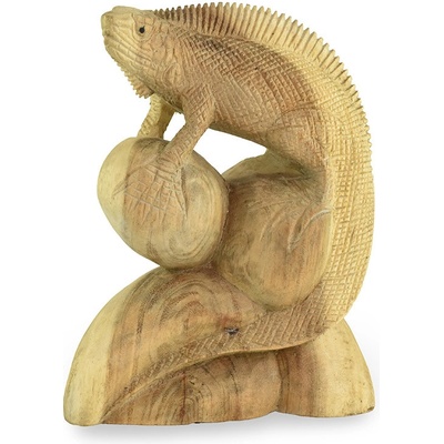 Dřevěná soška Leguán 20 cm - var. B