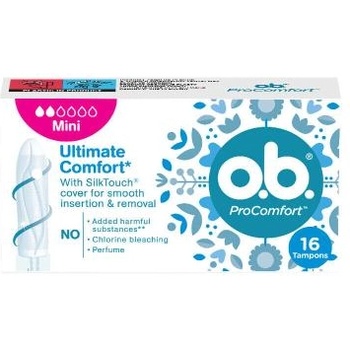 o. b o. b. ProComfort Mini тампони с лесно поставяне и изваждане 16 бр