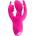 X Fun мф Вибратор и стимулатор за g-точка "rampant bunny pink" 16 см