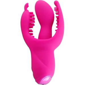 X Fun мф Вибратор и стимулатор за g-точка "rampant bunny pink" 16 см