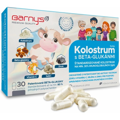 Barny's Kolostrum s Beta-glukanmi Forte 30 ks