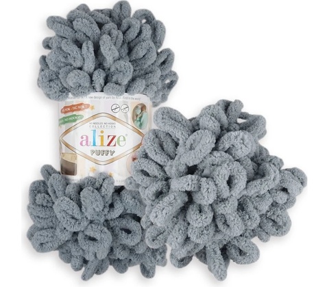 Alize Puffy 428 šedá