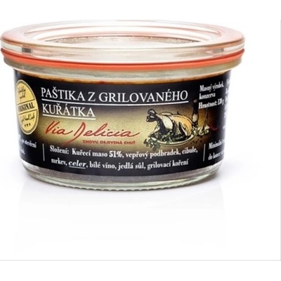 Via Delicia Paštika z grilovaného kuřátka bez lepku 130 g