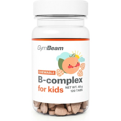 GymBeam Chewable B-complex for kids apricot 120 tabliet