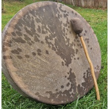 Petrovič Drums Petrovic Drums Šamanský bubon 46cm Vŕba Masív Kozia koža s kameňom