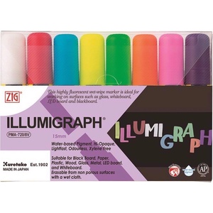 ZIG Маркер Illumigraph 15мм 8 - комплект (PMA-720/8VAB)