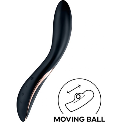 Satisfyer Rrrolling - движещ се G-точков вибратор с топчета (черен)