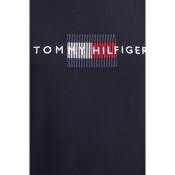 Tommy Hilfiger Памучна тениска Tommy Hilfiger в тъмносиньо с апликация MW0MW36455 (MW0MW36455)