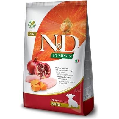 N&D Pumpkin Dog Puppy Mini pre šťeňatá – kura tekvica a granátové jablko 7 kg