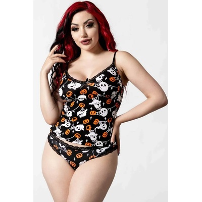 KILLSTAR дамски потник (пижами) KILLSTAR - Haunted Pumpkin Cami - Черен - KSRA004606