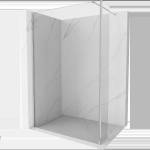 Mexen Kioto душ екран Walk-in 150 x 40 см, прозрачен, хром - 800-150-212-01-00-040 (800-150-212-01-00-040)