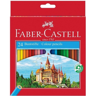 Faber-Castell Цветни моливи Замък, 24 цвята (1015120095)