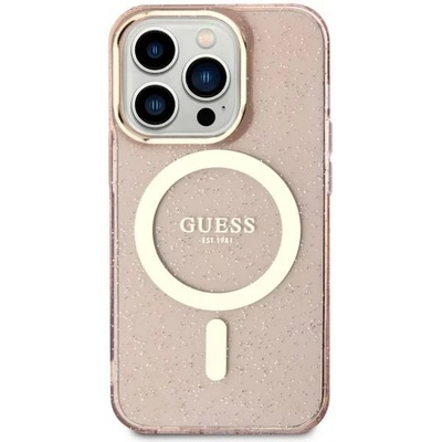 GUESS GUHMN61HCMCGP iPhone 11 / Xr 6, 1" розов твърд калъф Glitter Gold MagSafe (GUHMN61HCMCGP)