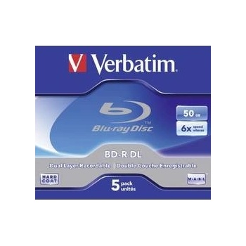 Verbatim BD-R DL 50GB 6x, jewel, 5ks (43748)