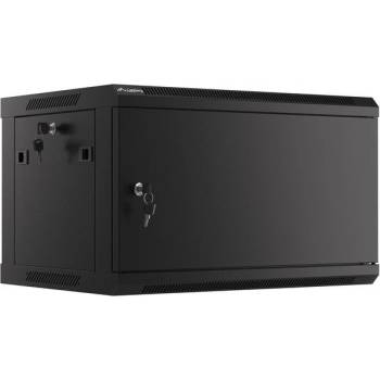 Lanberg Комуникационен шкаф Lanberg rack cabinet 19" wall-mount 6U/600x450 for self-assembly with metal door black (flat pack) (WF01-6406-00B)