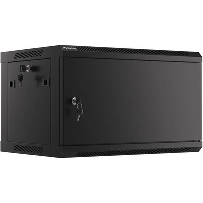Lanberg Комуникационен шкаф Lanberg rack cabinet 19" wall-mount 6U/600x450 for self-assembly with metal door black (flat pack) (WF01-6406-00B)