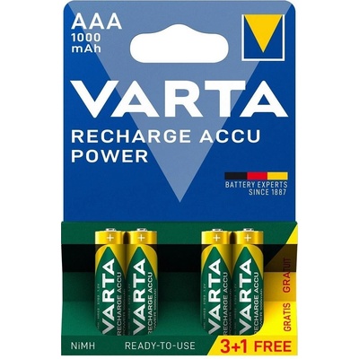 Varta AAA 1000mAh 4ks 5703301494 – Zboží Mobilmania