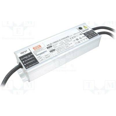 MEAN WELL HLG-185H-C1050AB Napájecí zdroj: spínaný; LED; 199,5W; 95÷190VDC; 525÷1050mA; IP65