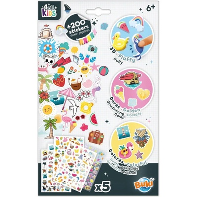 Buki France sada 200+ samolepek summer