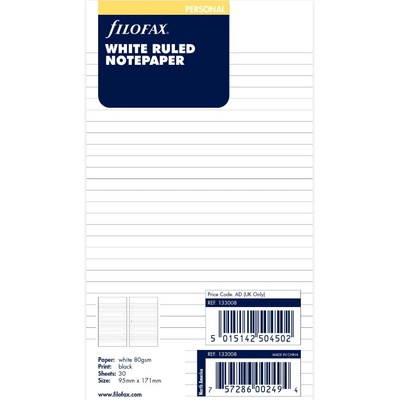 Filofax Náplň do diáře A6 Personal, linkovaná, 30 listů