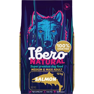 Ibero Grain-free Dog Medium & Maxi Adult Salmon 12 kg