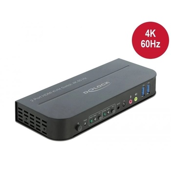 DELOCK KVM превключвател, Delock 11481, 2-портов, USB, HDMI, Audio (delock11481) (delock11481)