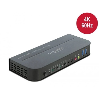 DELOCK KVM превключвател, Delock 11481, 2-портов, USB, HDMI, Audio (delock11481)