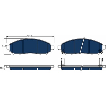 Sada brzdových platničiek, vždy 4 kusy v sade TRW GDB3520BTE