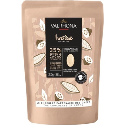 Valrhona Feves Biela Mliečna Čokoláda Ivoire 35% 250 g