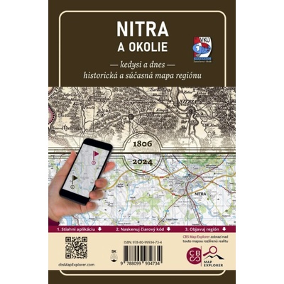 VKÚ Harmanec Porovnávacia mapa Nitra a okolie kedysi a dnes