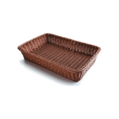APS | Košík na pečivo, polyratan, obdélný, tmavý, 176x325x65mm
