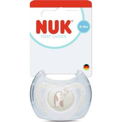 Nuk First Choice биберон залъгалка, силикон, 0-6 мес. , 1 бр. , Пингвин (10175384)
