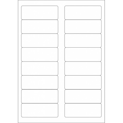 Print etikety 88.9x33.8mm biele