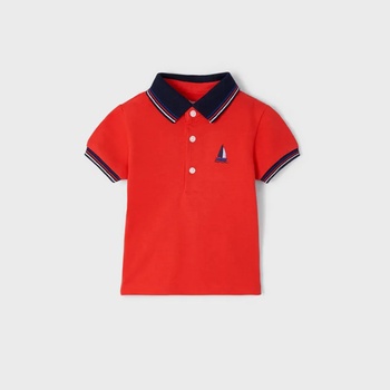 Image 1 of MAYORAL Поло тениска за бебе момче в цвят диня с лодка Майорал