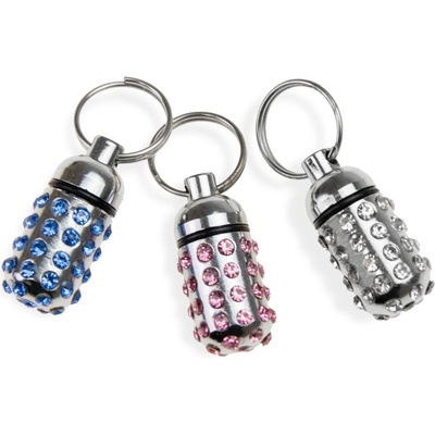 Karlie Flamingo Adresář s kamínky stříbrný 15 x 8 mm