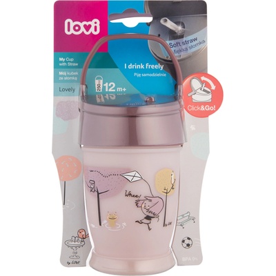 LOVI hrníček se slámkou Lovely Junior holka 35/354GIRL 250 ml