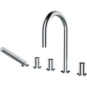 Laufen Kartell - Смесител за ръба на ваната, монтаж с 5 отвора, хром H3223350042821 (H3223350042821)